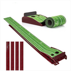SHANK Mahogany Putting Trainer — Dual-Hole Auto Return