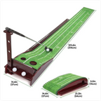 SHANK Mahogany Putting Trainer — Dual-Hole Auto Return