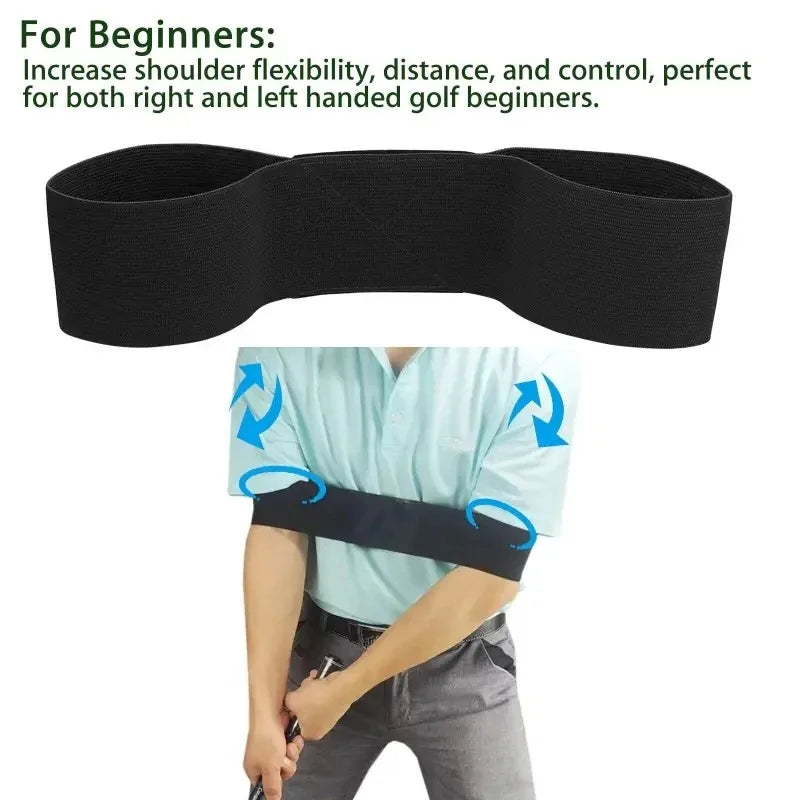 SHANK Swing Corrector Arm Band in use
