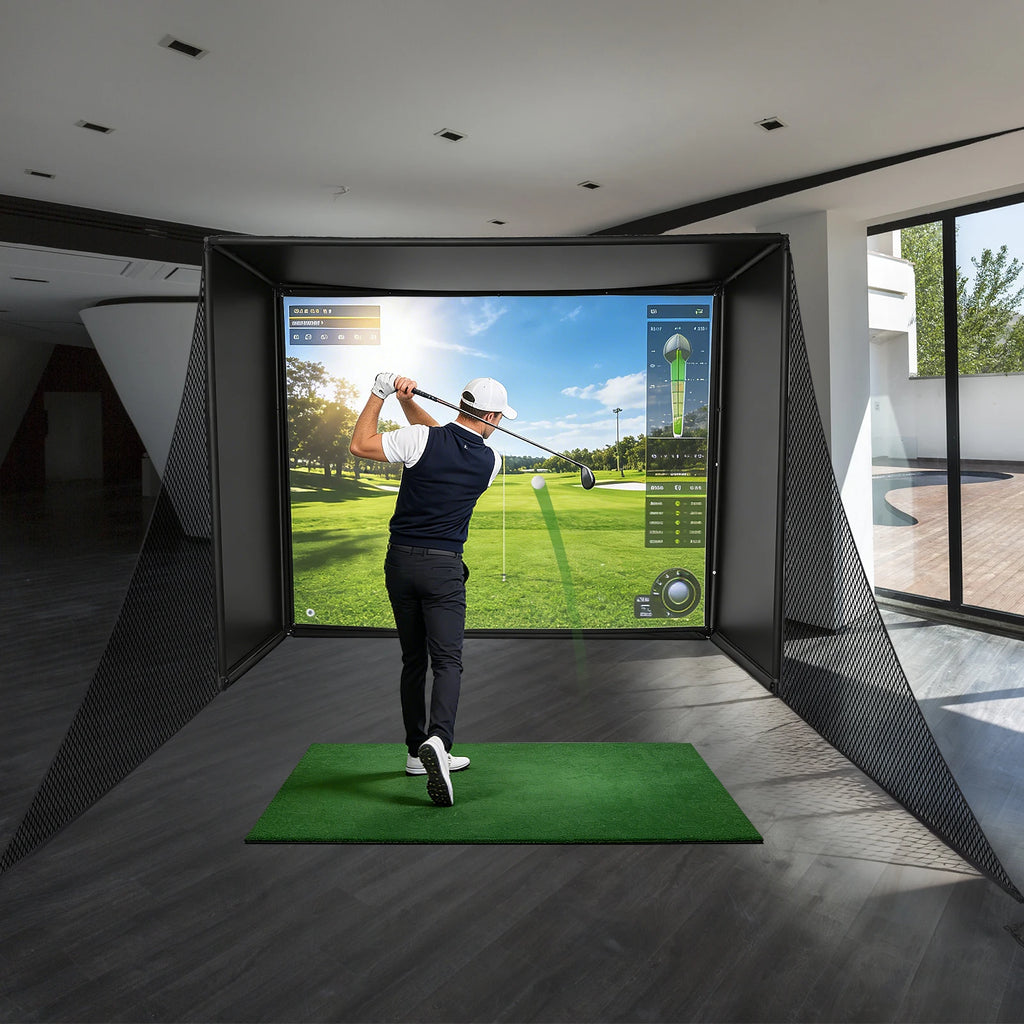 SHANK Home Hitting Cage indoor setup