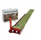 SHANK Mahogany Putting Trainer — Dual-Hole Auto Return