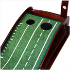 SHANK Mahogany Putting Trainer — Dual-Hole Auto Return