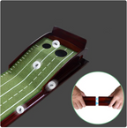 SHANK Mahogany Putting Trainer — Dual-Hole Auto Return